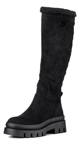 Botas Largas Mujer Casual Moda Gamuza Plataforma Weide Hx511