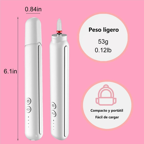 Taladro De Uñas, Lima De Uñas Eléctrica, Velocidad Ajustable
