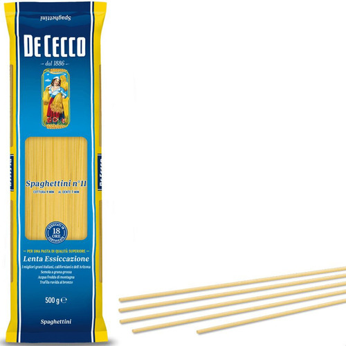 Imagen 1 de 5 de Pasta De Cecco Spaghettini N° 11 Fideos Origen Italia 