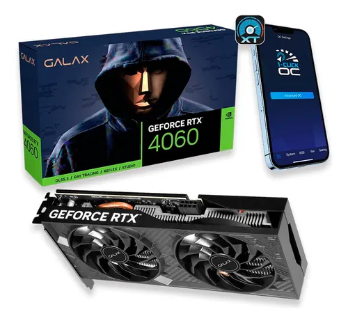 comprar Placa De Vídeo Galax Geforce Rtx 4060 1-click Oc 2x V2 8gb