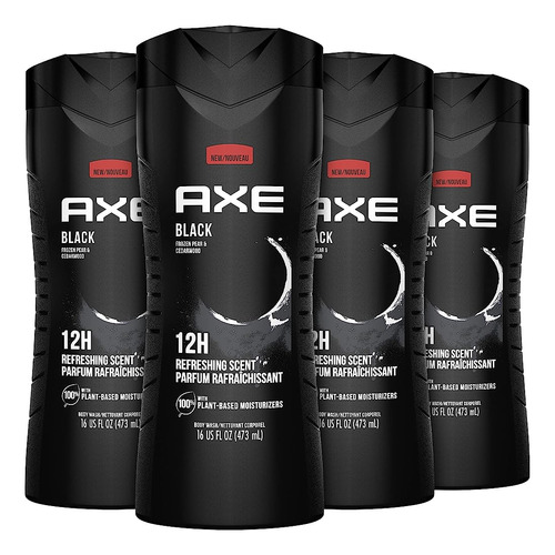 Axe Body Wash 12h Limpiador De Aroma Refrescante Black Froze