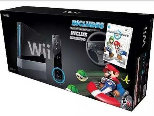 Imagen 1 de 6 de Nintendo Wii Edicion Especial Mario Kart De Negro (chipeado)