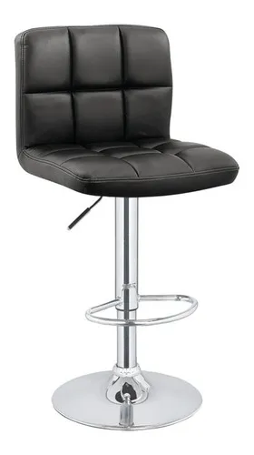 comprar Combo X2 Banqueta Alta Silla Taburete Bar Respaldo Cromada Color Negro