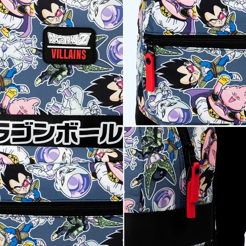 Mochila Escolar Dragon Ball Z Villanos Dbz Backpack Color Azul Petróleo