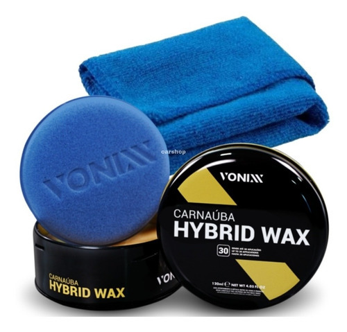 Cera de carnauba Hybrid WAX super protetora 120g VONIXX + toalla microfibra 