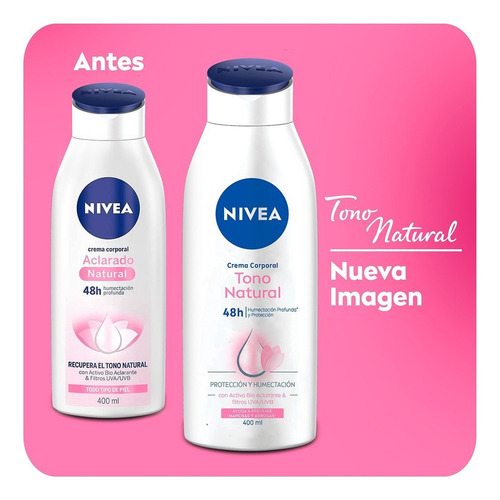 Nivea Crema Corporal Humectante Aclarado Natural 400 Ml - -