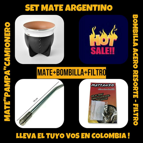 Super Promo!mate Camionero Argentino Termico+bombilla+filtro