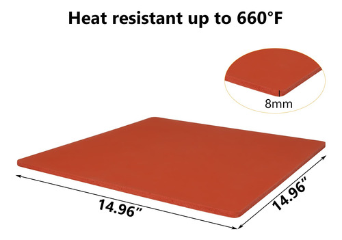 Almohadilla Silicona 15 X 15  0.3  Ma Gruesa Para Maquina