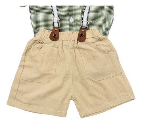 Conjunto De Ropa De Bebé, Camisa, Monos, Pantalones Cortos