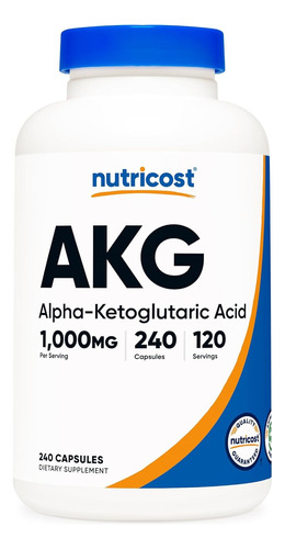 Akg - Acido Alfa Ketoglutarico - 240 Caps - Antiage