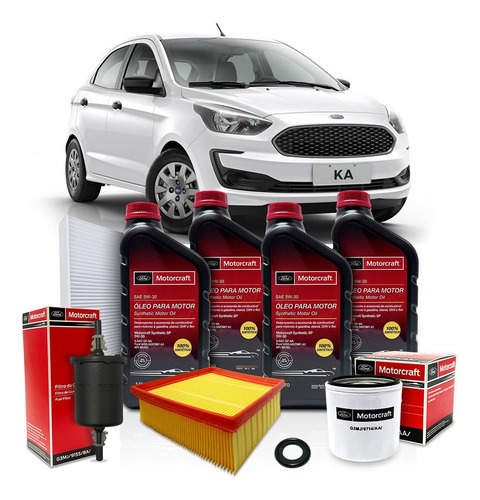 Kit Revisão 5w30 Ford Ka 1.0 1.5 2014 2015 2016 2017 2018
