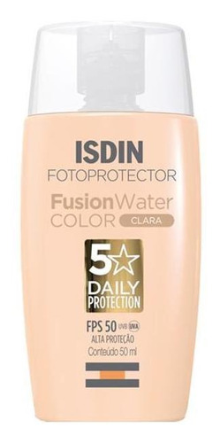 Isdin Fusion Water 5 Stars Color Prot Solar Fps50 Clara 50ml