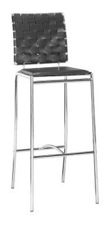 Imagen 5 de 9 de Banco Para Bar Modelo Criss Cross - Negro Këssa Muebles