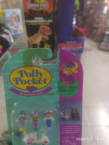 Vintage Polly Pocket, Scooter Fun Dolls Muñecas Miniatura (Usado)