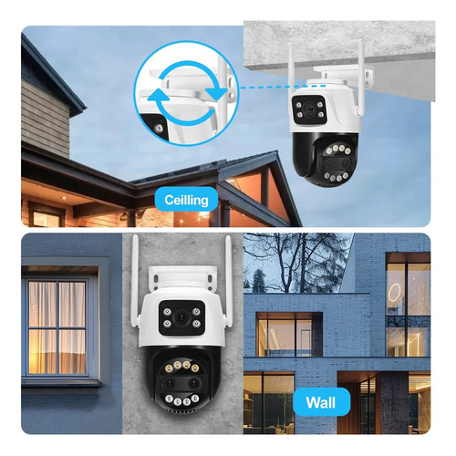 Jaa Camara Vigilancia Wifi 12mp 6k Exteriores Pantalla Dual