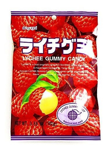 Dulce De Gomita, Kasugai Gummy Lychees 3.59 Oz Cada Uno (1 A