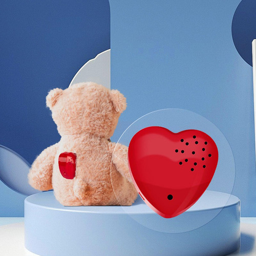 Heart Recorder Shaped Stuffed Animals, Message,