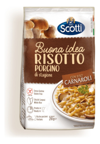 Risotto Carnaroli Scotti Sin Tacc De Hongos 210 Gr. 