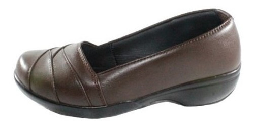 Zapato Cómodo Dama Pie Diabético, Delicado, Piel M 338 Café