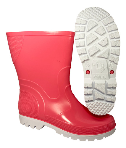 Bota Para Lluvia Infantil De Pvc Modelo Pablito