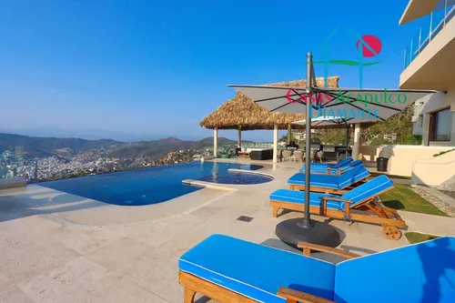 Cad Villa Emiliano. Con Terraza Con Alberca, Sala, Comedor, Bbq Y Vista A La Bahía De Acapulco