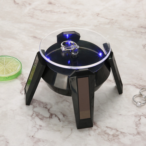 Reloj Solar Con Soporte Para Joyas Giratorio De 360 Grados