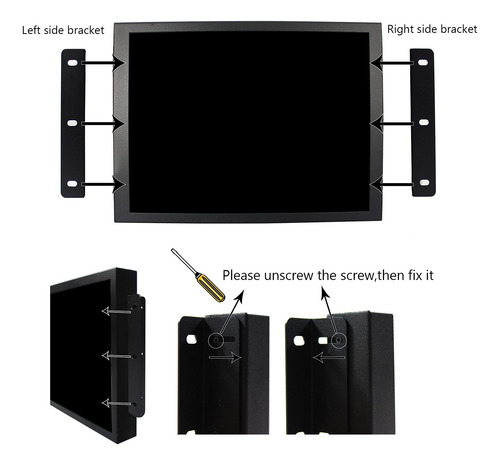 Monitor Industrial Lcd Vsdisplay 12.1 Táctil 10 Puntos 1024x