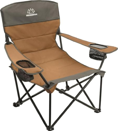 Quilted Low Camping Chair With Padded Seat And Back For