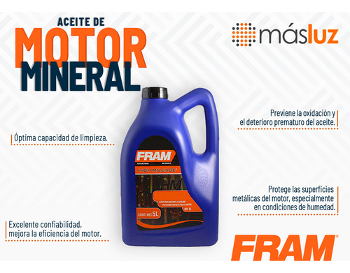 Aceite 20w50 Mineral Multigrado 946 Mililitros Fram