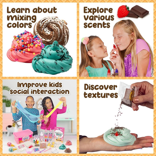 Kit De Slime De Helado, Increíble Kit Para Hacer Slime De He