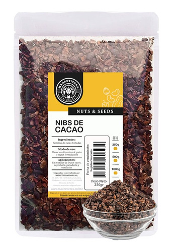 Nibs De Cacao Puro X250g Sin Azúcar - Kg a $72