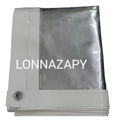 Plástico Lona Pvc Cristal Transparente Com Ilhós - M01 Bainha Branca - Favor Ler A Descrição