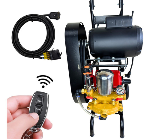 Bomba De Lava Jato Motor Mono 2cv 15m C/ Controle E Carrinho