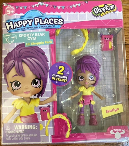 Muñeca Shopkins Happy Places Skatlyn - Bear Gym (Usado)