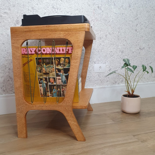 Estante/rack Para Disco Vinil E Aparelho Coleções Lps