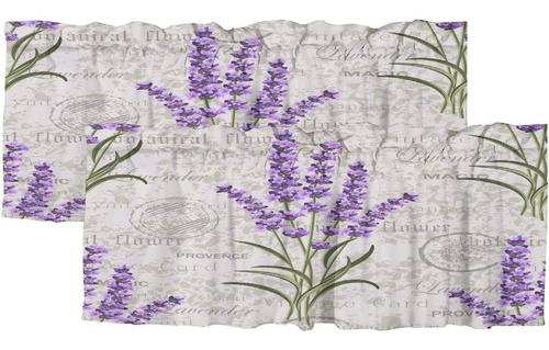 Lavanda Cocina Cenefa Cortina Barra Bolsillo Vintage