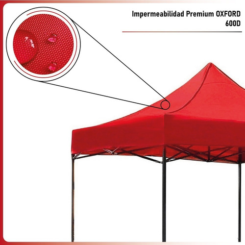 Imagen 7 de 10 de Toldo Plegable 2x2 Impermeable Retractil Araña Azul