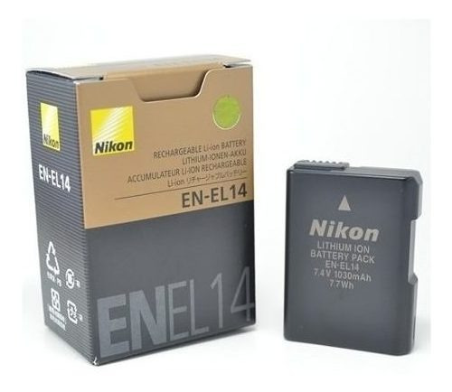 Batería EN-EL14 P/ Nikon D3100 D3200 D3300 D5200 D5100 Nova