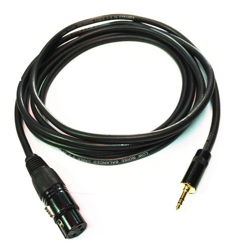 Imagen 1 de 2 de Cable Auxiliar Mini Plug 3.5 A Xlr Hembra 5 Metros.