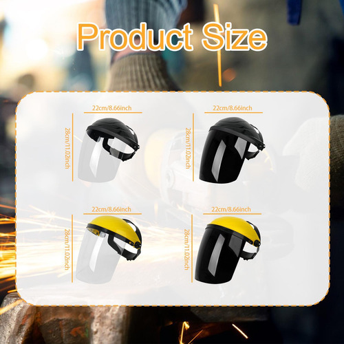 Equipo De Protección Del Casco De Top Negro Transparente