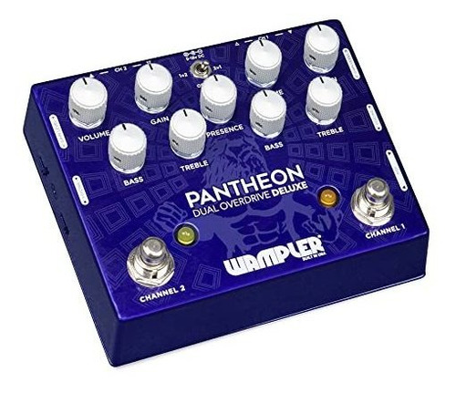 Pedal Wampler Pantheon Deluxe Dual Overdrive Con Midi, Azul