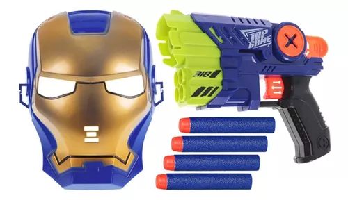 Mini Arminha De Brinquedo Lança Dardos Nerf Pistola Pressão