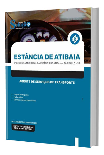 Apostila Concurso Atibaia Sp 2023 Agente Serviços Transporte