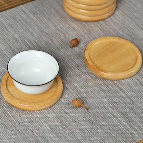 Posa Vasos De Madera, Practicas, Con Un Toque Minimalista 5p