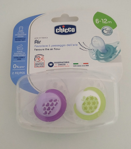 Pack 2 Chupetes Ultra Liviano Physio Light 6 A 16m Chicco