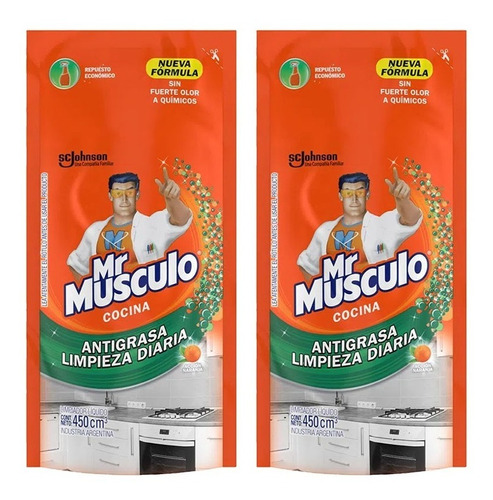 Limpiador Antigrasa Cocina Dp Mr Músculo 450ml - Pack X2u