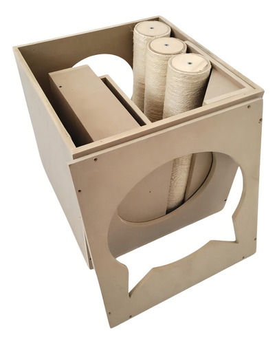 Gimnasio Rascador Para Gato De Pared 2 Interactivo Completo