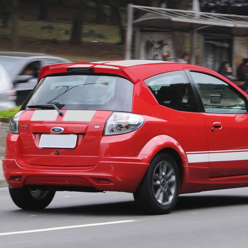 Kit Faixas/adesivos Ford Ka Sport 2012 Preto, Prata Completo