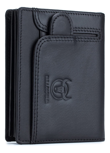Heinston Men's Bifold Vintage Genuine Leather Wallet Rfid Blocking - Sleek And Slim, 17 Card Slots, Id Window Card Case With Zip Coin Pocket - Thin