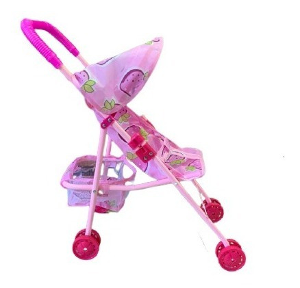 Carrito De Muñecas De Frutillas Rosa - Art. Nst0034 E.full
